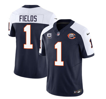 Justin Fields Chicago Bears navy Limited jersey