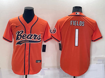 Justin Fields Chicago Bears orange jersey