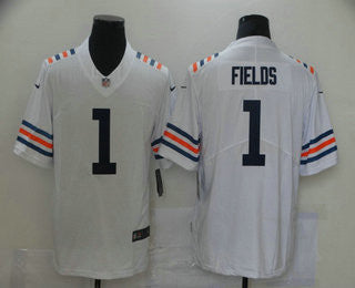 Justin Fields Chicago Bears white Vapor jersey