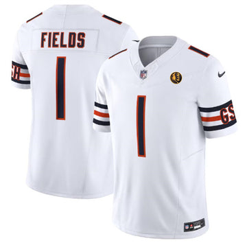 Justin Fields Chicago Bears white Vapor jersey