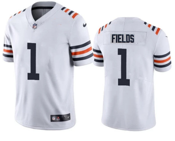 Justin Fields Chicago Bears white Vapor jersey