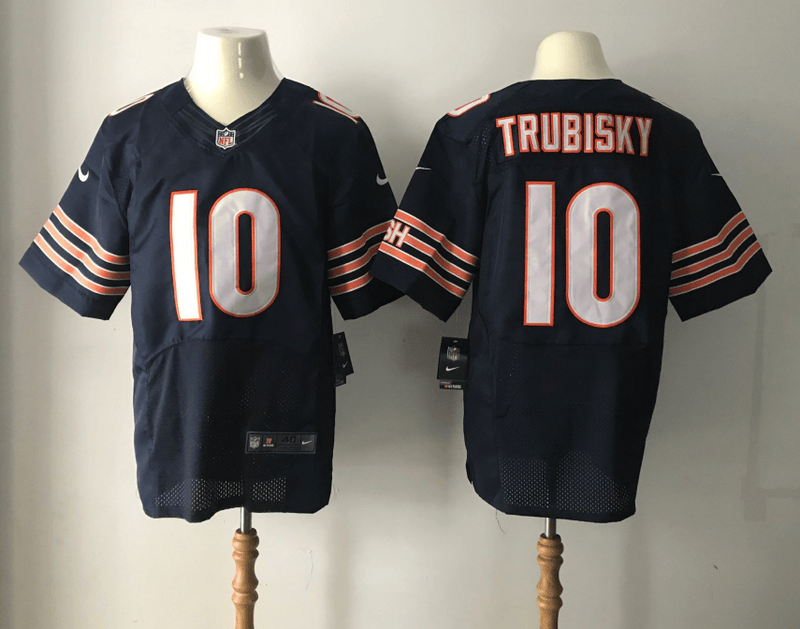 Mitchell Trubisky Chicago Bears navy Elite jersey