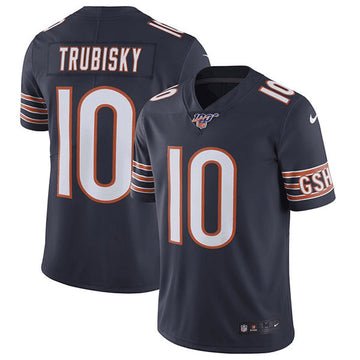 Mitchell Trubisky Chicago Bears navy Vapor jersey