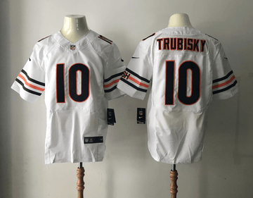 Mitchell Trubisky Chicago Bears white Elite jersey