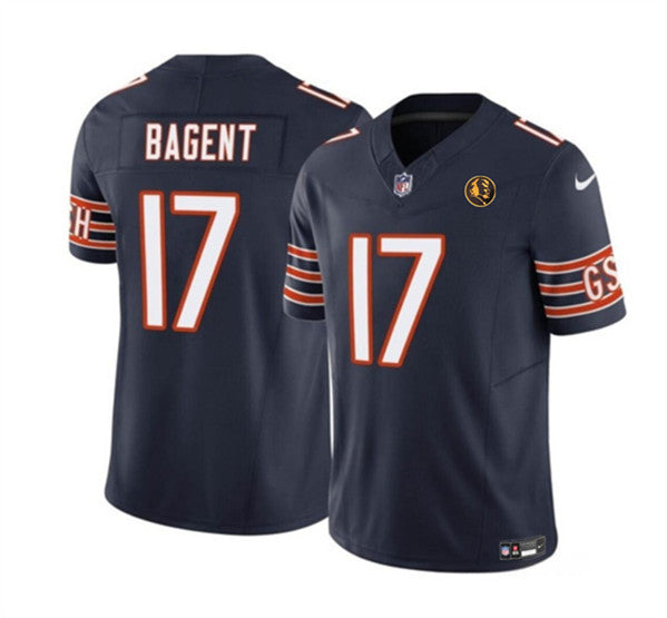 Tyson Bagent Chicago Bears navy Vapor jersey