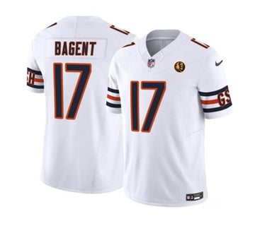 Tyson Bagent Chicago Bears white Vapor jersey
