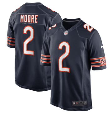 D.J. Moore Chicago Bears navy Game jersey