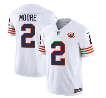 DJ Moore Chicago Bears white Limited jersey