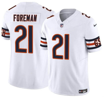 D'Onta Foreman Chicago Bears white jersey