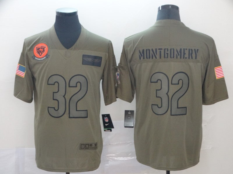 David Montgomery Chicago Bears camo Salute To Service jersey