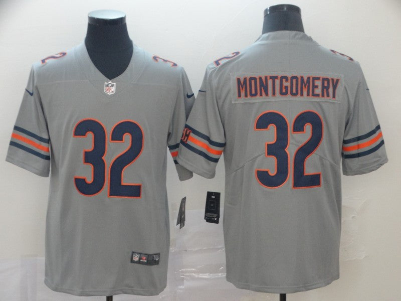 David Montgomery Chicago Bears silver Inverted Legend jersey