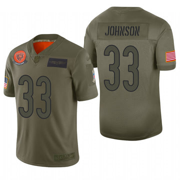 Jaylon Johnson Chicago Bears olive Salute To Service jersey