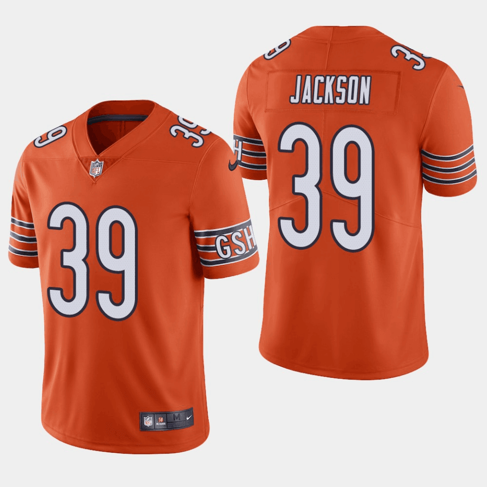 Eddie Jackson Chicago Bears orange Vapor jersey