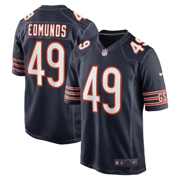 Tremaine Edmunds Chicago Bears navy Game jersey