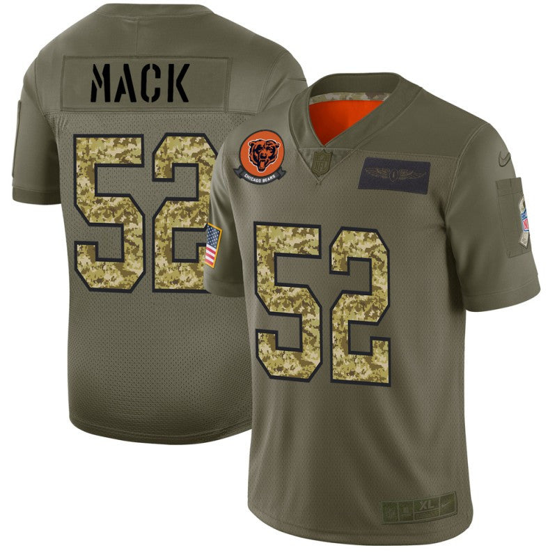 Khalil Mack Chicago Bears olive Salute To Service jersey