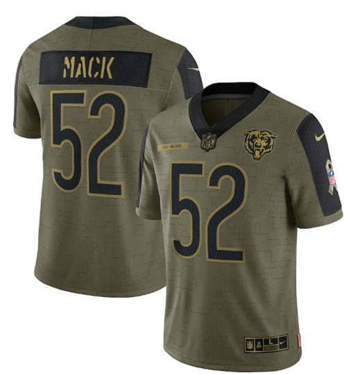 Khalil Mack Chicago Bears olive Salute To Service jersey