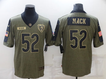 Khalil Mack Chicago Bears olive Salute To Service jersey