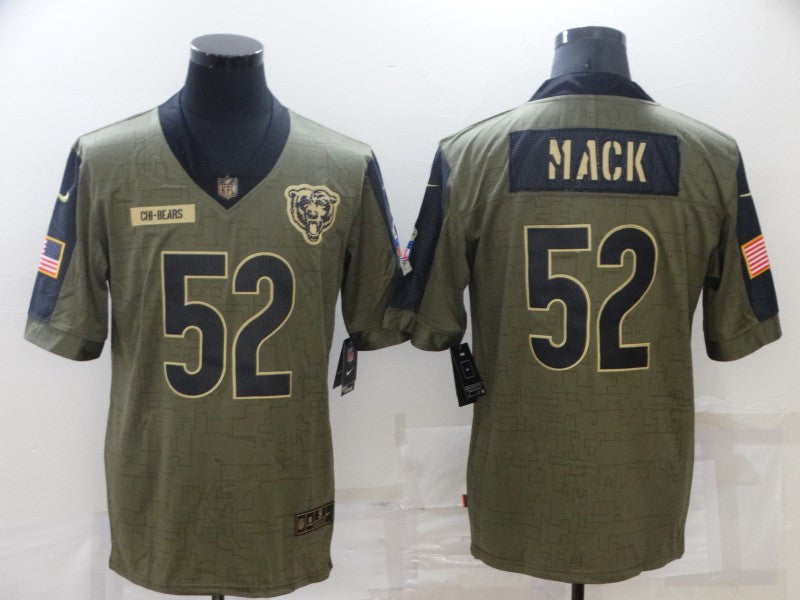Khalil Mack Chicago Bears olive Salute To Service jersey