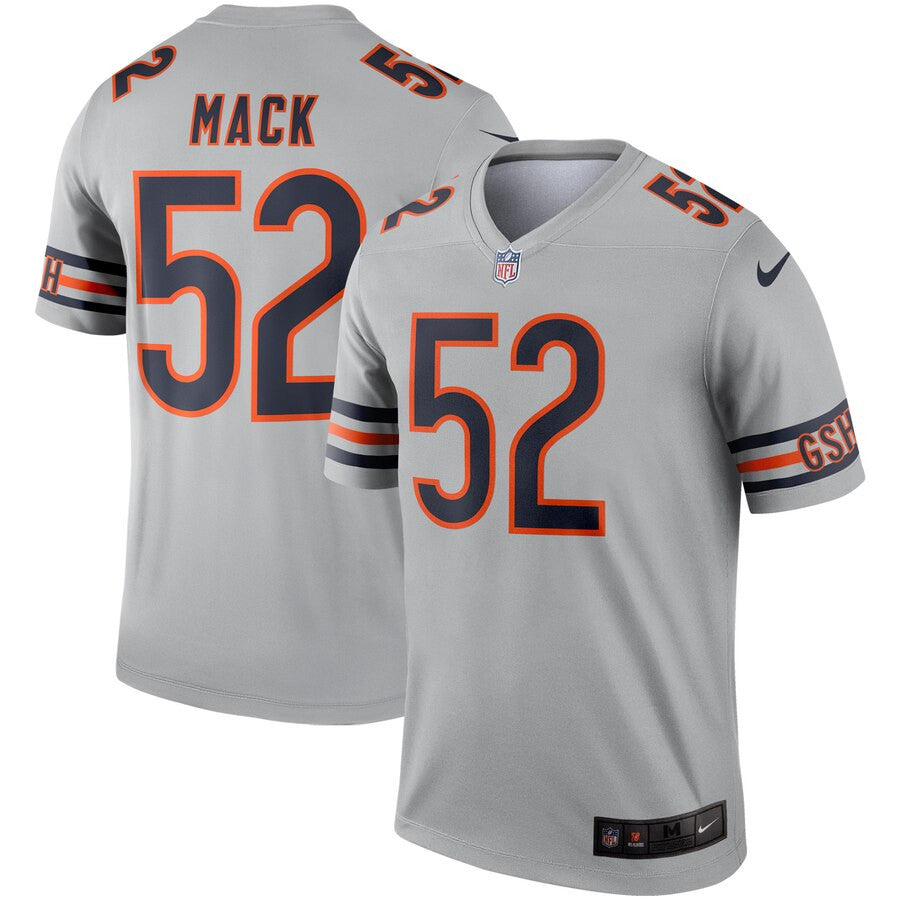 Khalil Mack Chicago Bears silver Inverted Legend jersey
