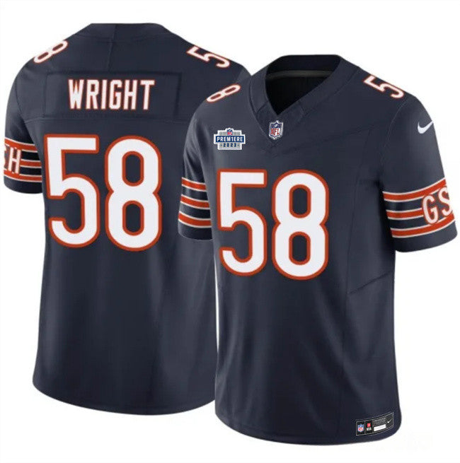 Darnell Wright Chicago Bears navy jersey