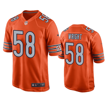 Darnell Wright Chicago Bears orange Game jersey