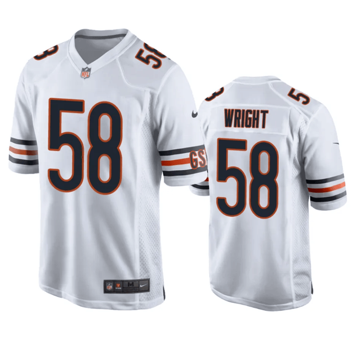 Darnell Wright Chicago Bears white Game jersey