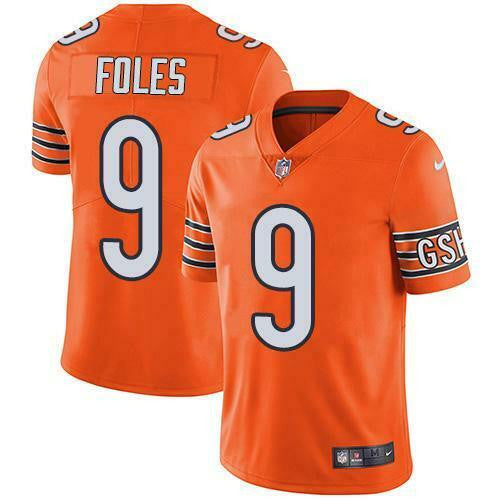 Nick Foles Chicago Bears orange Vapor jersey