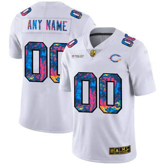 Custom Chicago Bears white Limited jersey