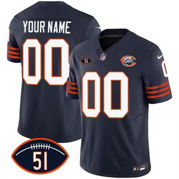 Custom Chicago Bears navy Limited jersey