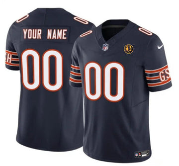 Custom Chicago Bears navy Vapor jersey