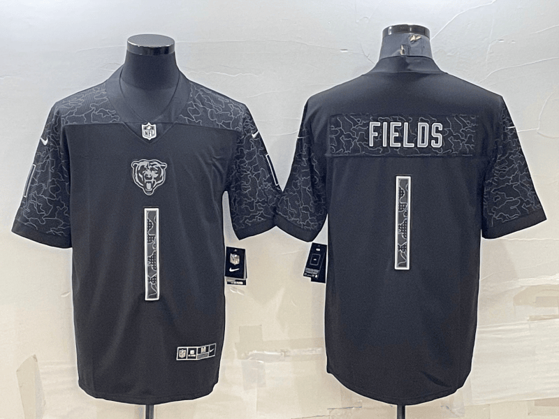 Blank Justin Fields Chicago Bears black Limited jersey