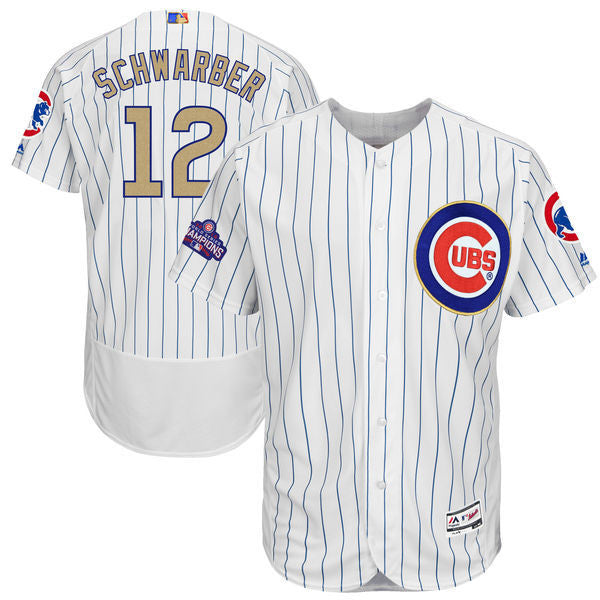 Kyle Schwarber Majestic Chicago Cubs white jersey
