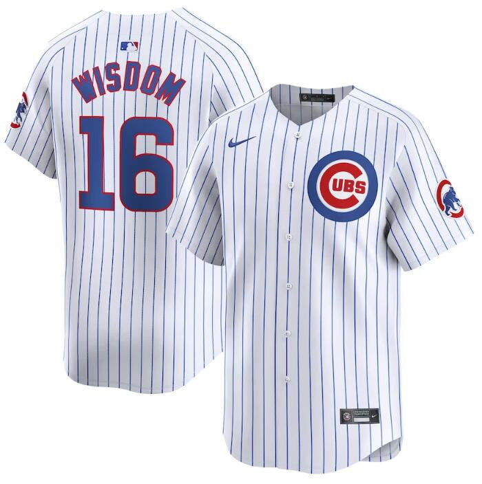 Patrick Wisdom Chicago Cubs white Limited jersey