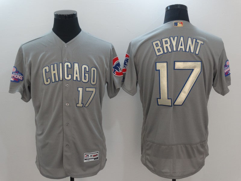 Kris Bryant World Series Champions Chicago Cubs gold jersey