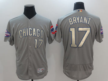 Kris Bryant World Series Champions Chicago Cubs gold jersey