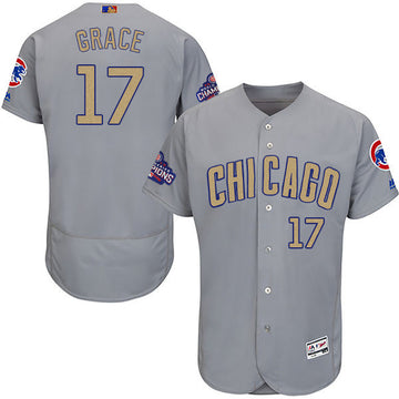 Mark Grace World Series Champions Chicago Cubs gold jersey