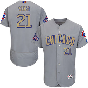 Sammy Sosa World Series Champions Chicago Cubs gold jersey