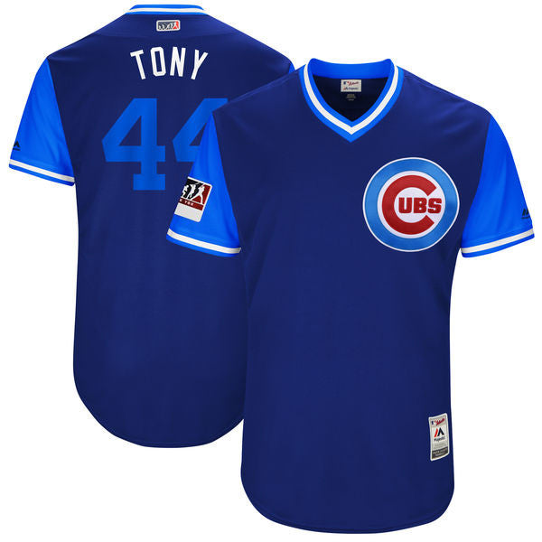Anthony Rizzo Tony Majestic Chicago Cubs royal jersey