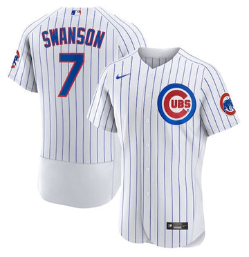 Dansby Swanson Chicago Cubs white jersey