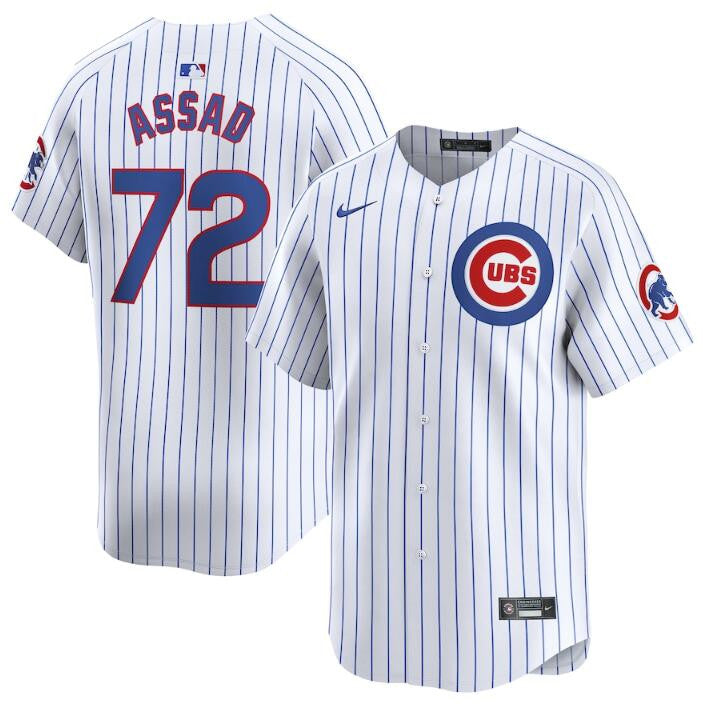Javier Assad Chicago Cubs white Limited jersey