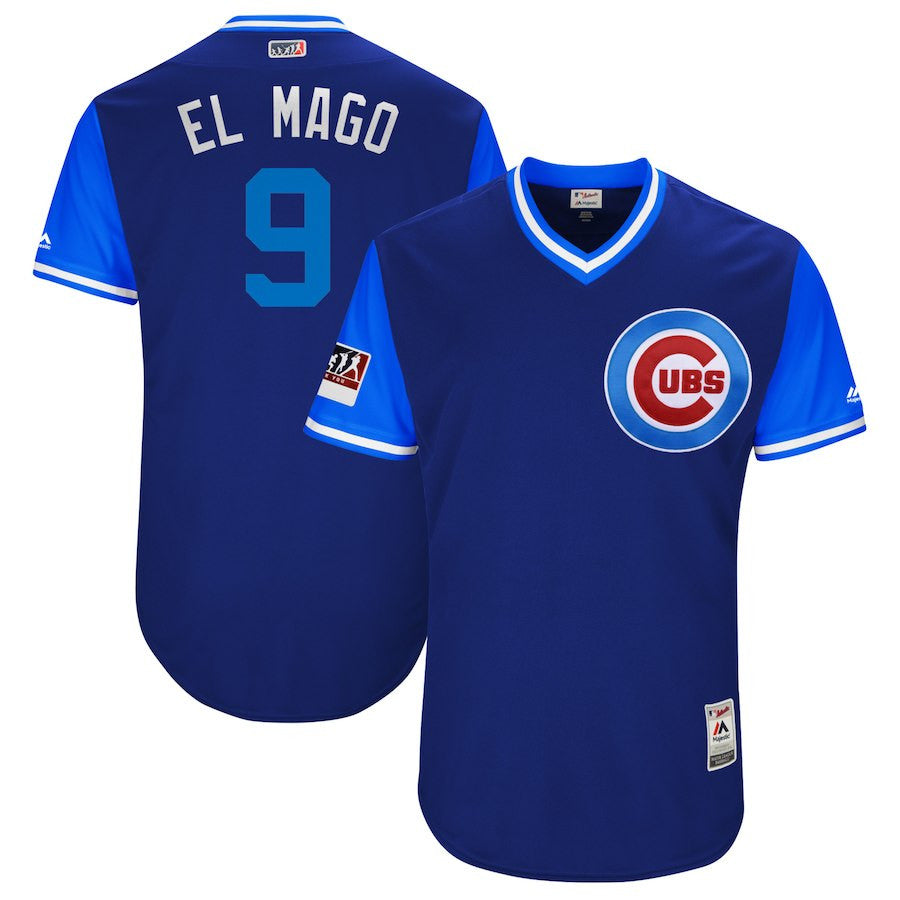 Javier Baez El Mago Majestic Chicago Cubs royal jersey