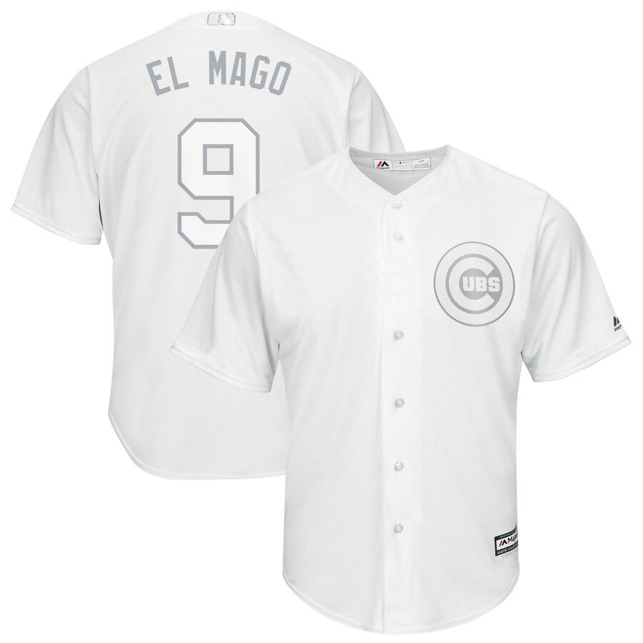Javier Baez El Mago Majestic Chicago Cubs white jersey