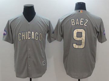 Javier Baez Chicago Cubs gray jersey