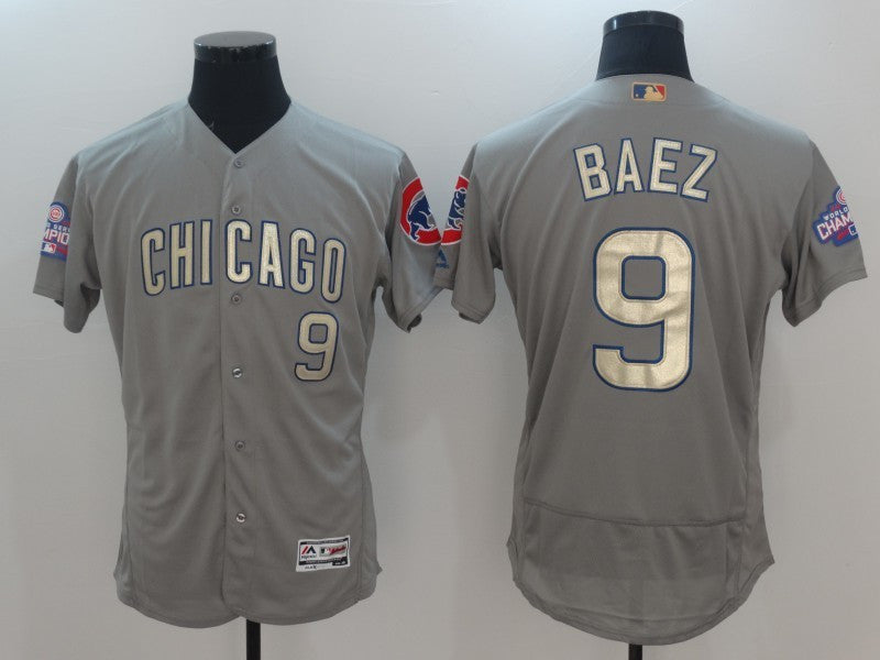 Javier Baez Chicago Cubs gray jersey