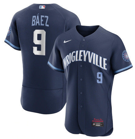 Javier Báez Chicago Cubs navy City Connect jersey