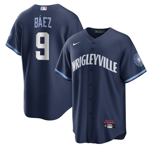 Javier Báez Chicago Cubs navy jersey