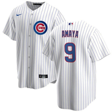 Miguel Amaya Chicago Cubs white jersey