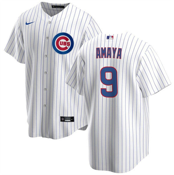 Miguel Amaya Chicago Cubs white jersey