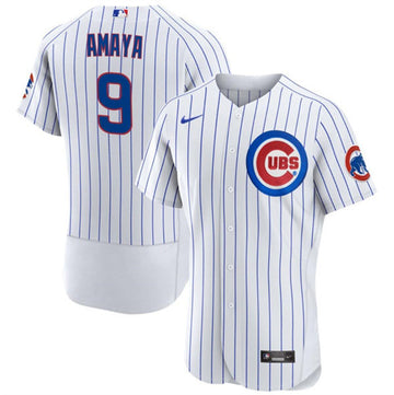 Miguel Amaya Chicago Cubs white jersey