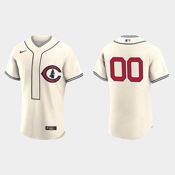 Custom Chicago Cubs cream jersey